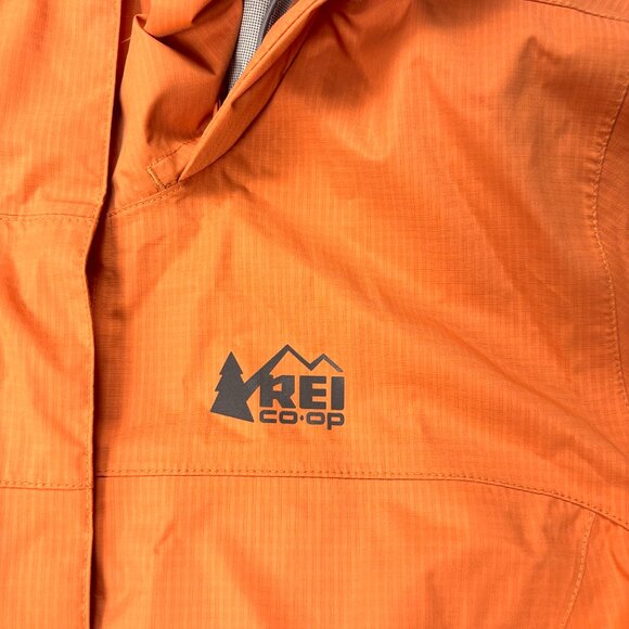 REI Womens 2.5 L Rain Jacket Orange Sz Large 2022 Coat Hiking Outdoor - Picture 2 of 7